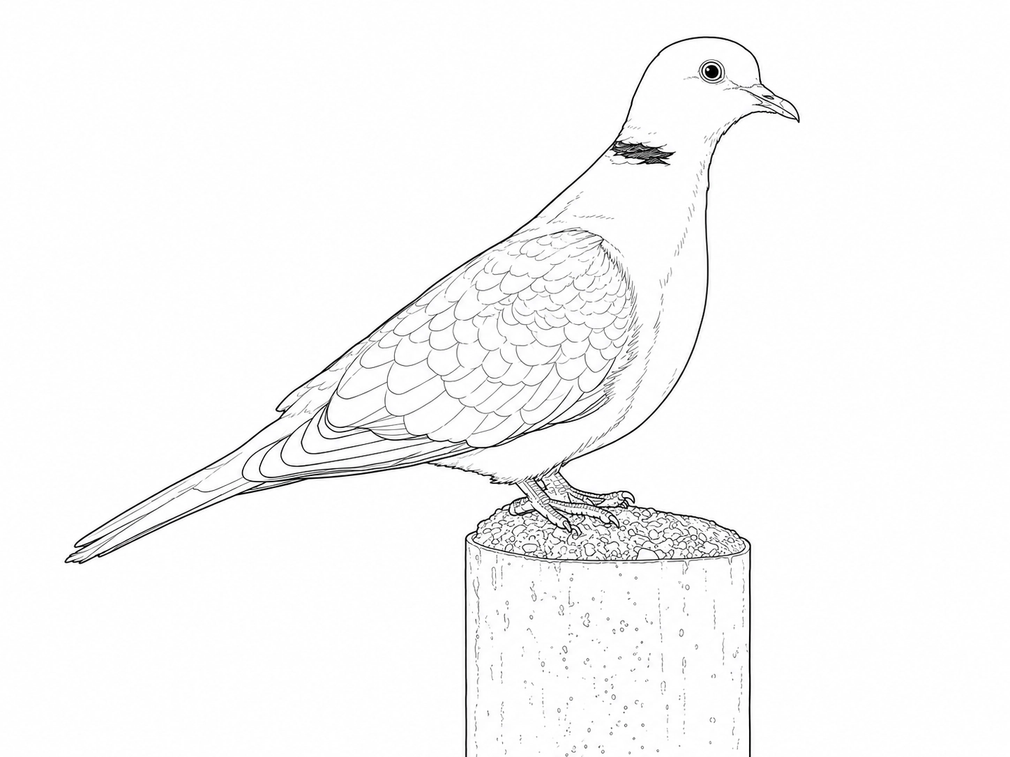 Eurasian Collared Dove coloring page