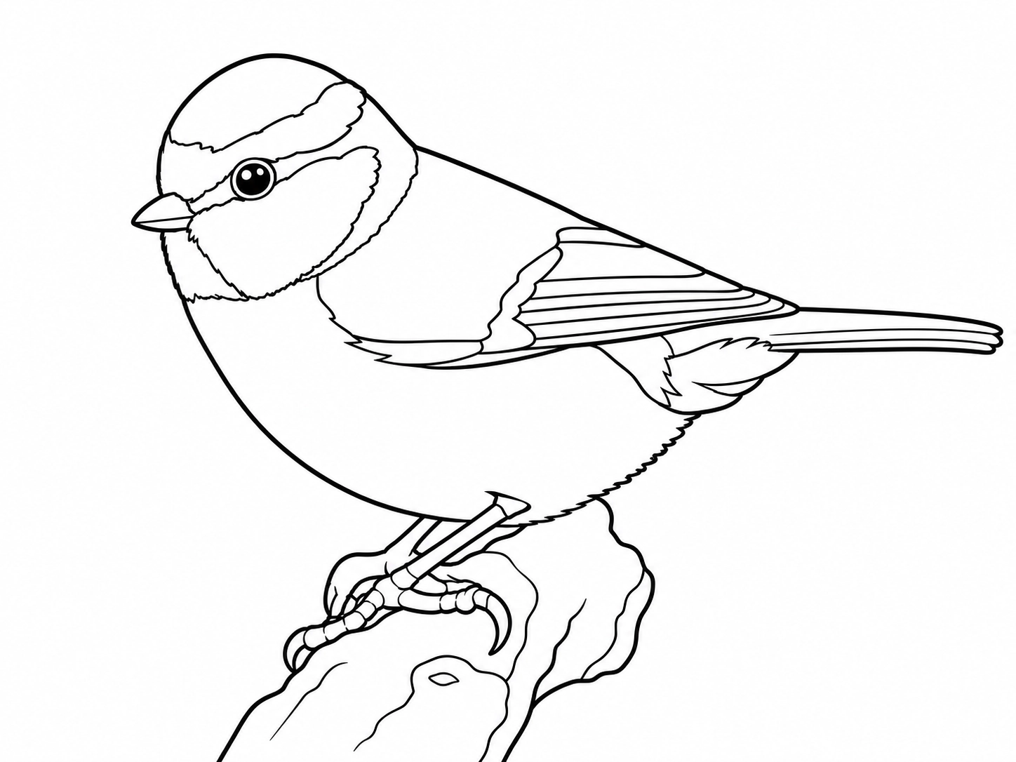 Eurasian Blue Tit coloring page