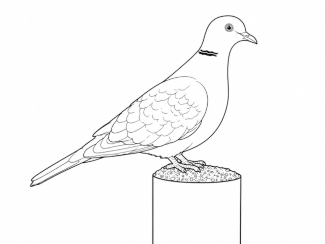 Eurasian Collared Dove coloring page