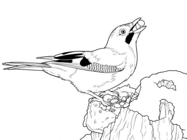 Eurasian Jay coloring page