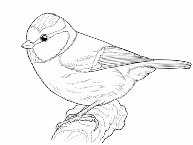 Eurasian Blue Tit coloring page