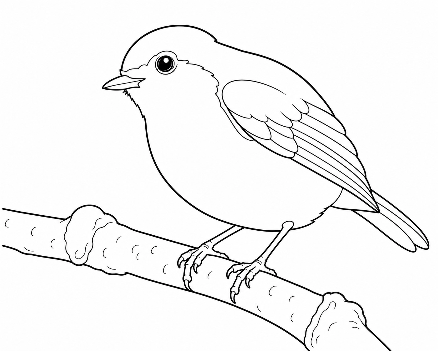 European Robin coloring page