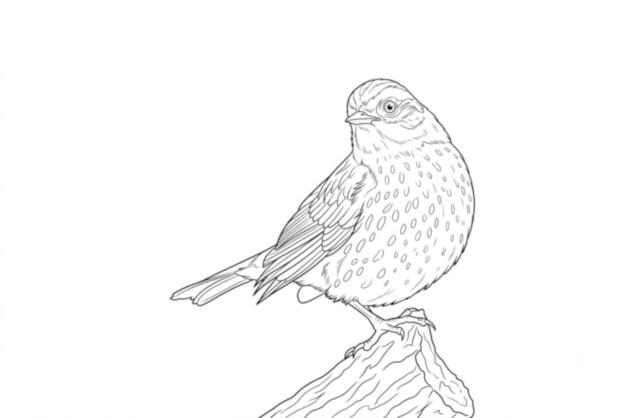 Dunnock coloring page