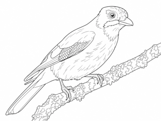 Eurasian Jay coloring page