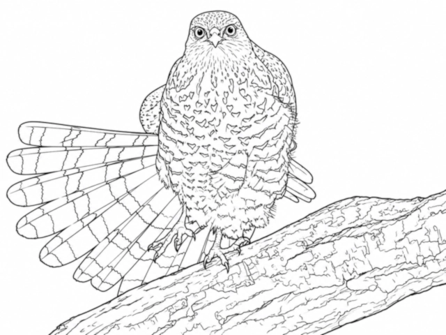 Eurasian Sparrowhawk coloring page