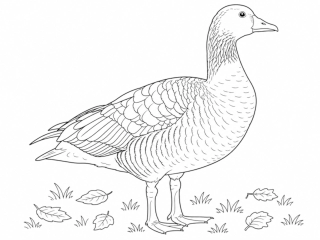 Greylag Goose coloring page