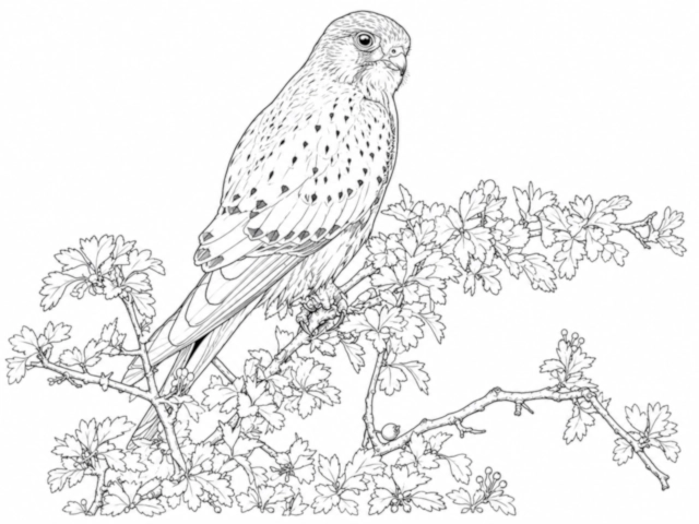 Common Kestrel coloring page
