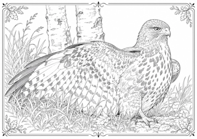 Common Buzzard coloring page