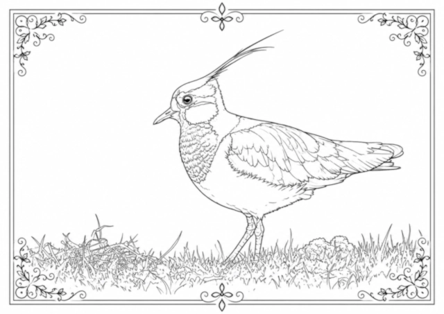 Northern Lapwing coloring page