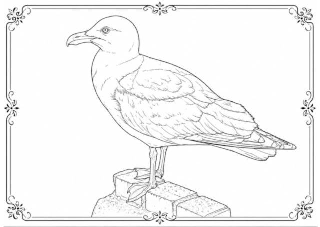 European Herring Gull coloring page