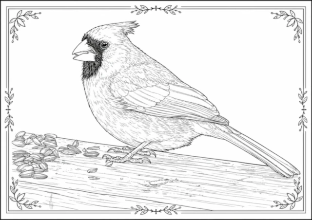 Northern Cardinal coloring page