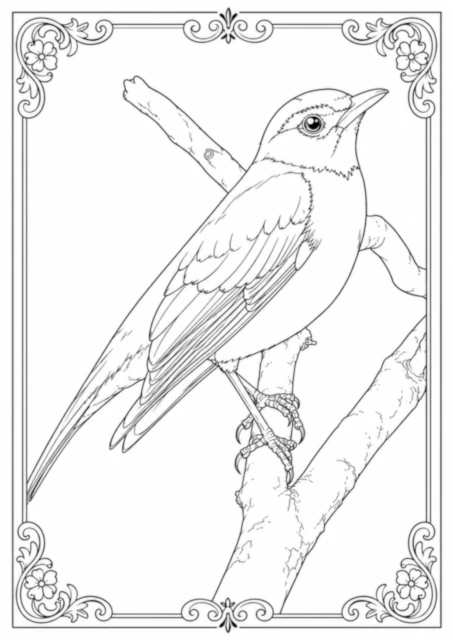 American Robin coloring page