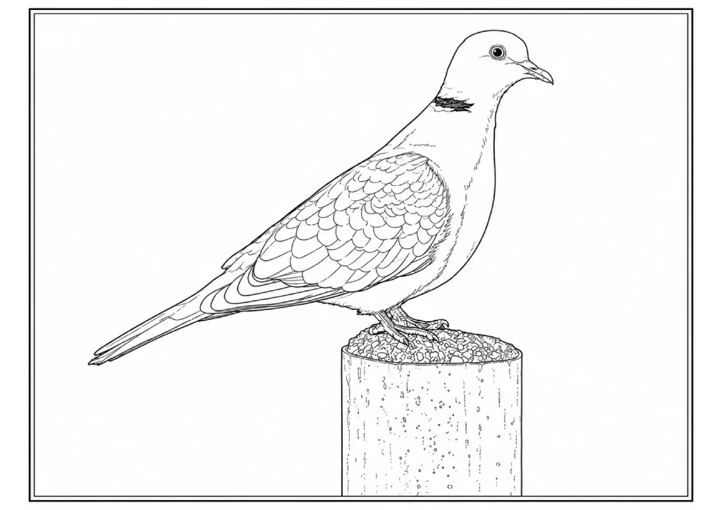 Eurasian Collared Dove Coloring Page coloring page