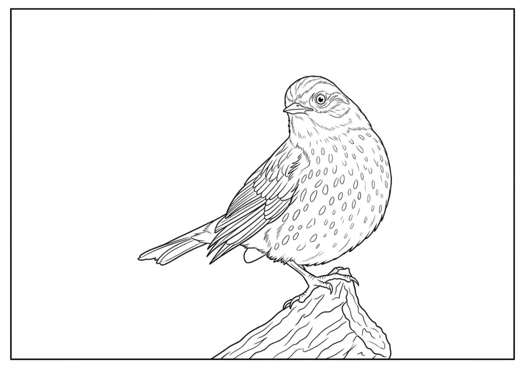 Dunnock Coloring Page coloring page