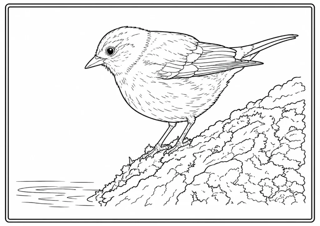 Common Chaffinch Coloring Page coloring page