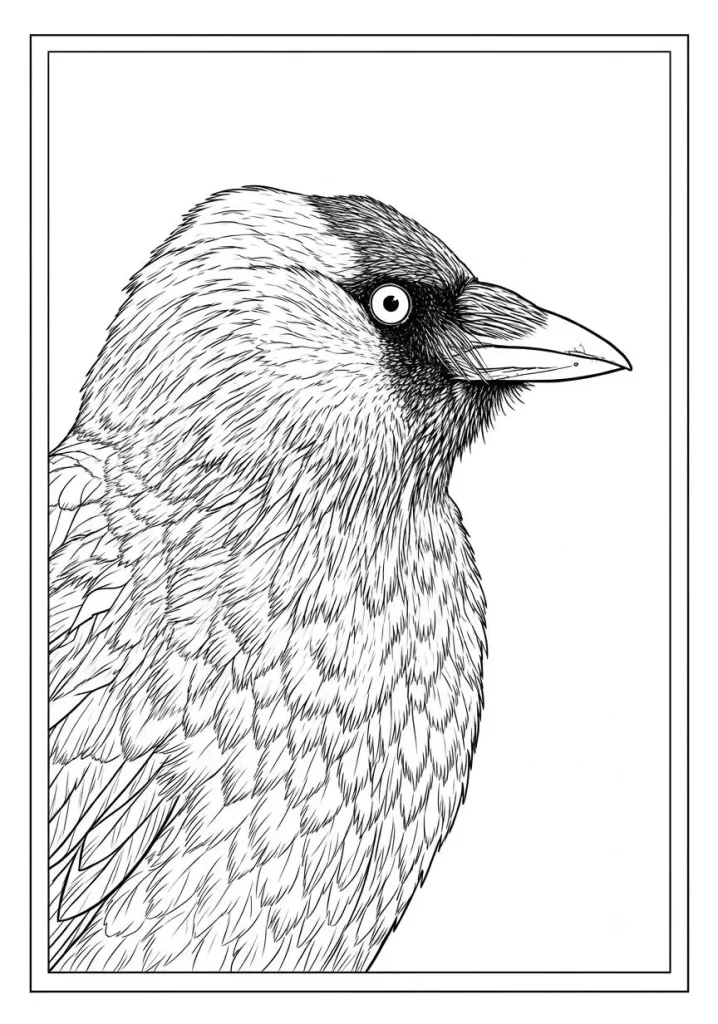 Eurasian Jackdaw Coloring Page coloring page