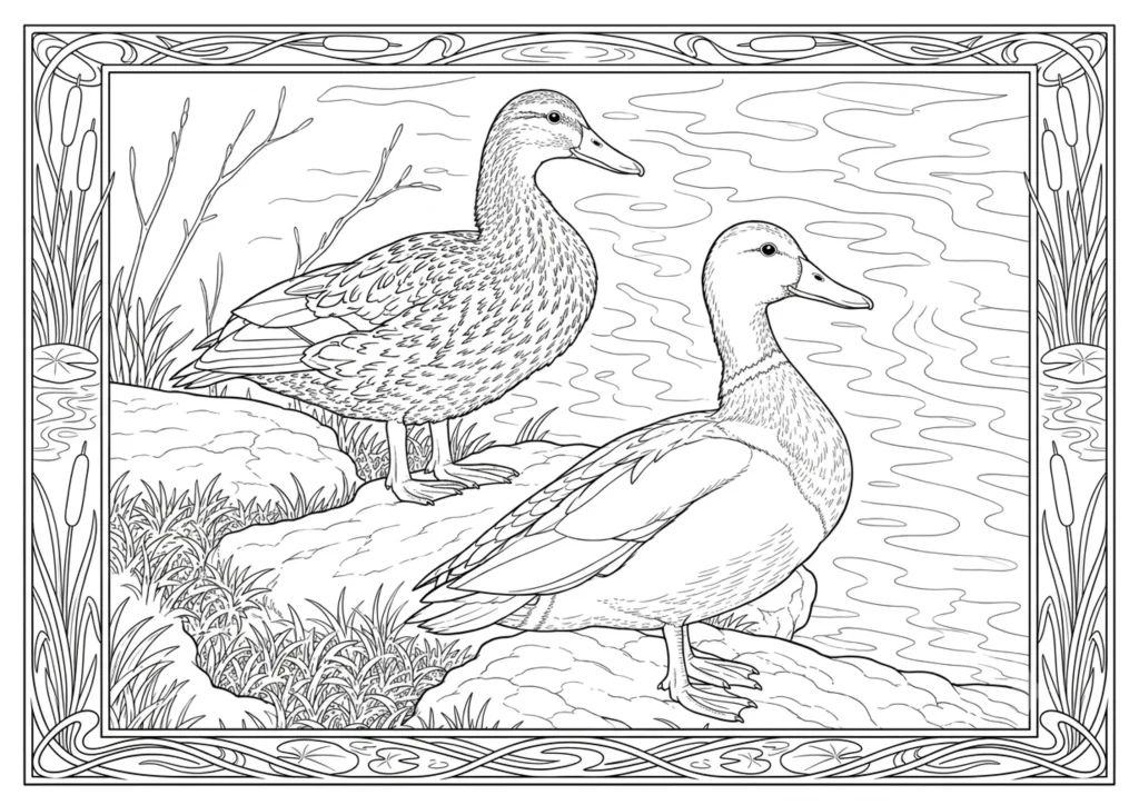 Mallard Coloring Page coloring page