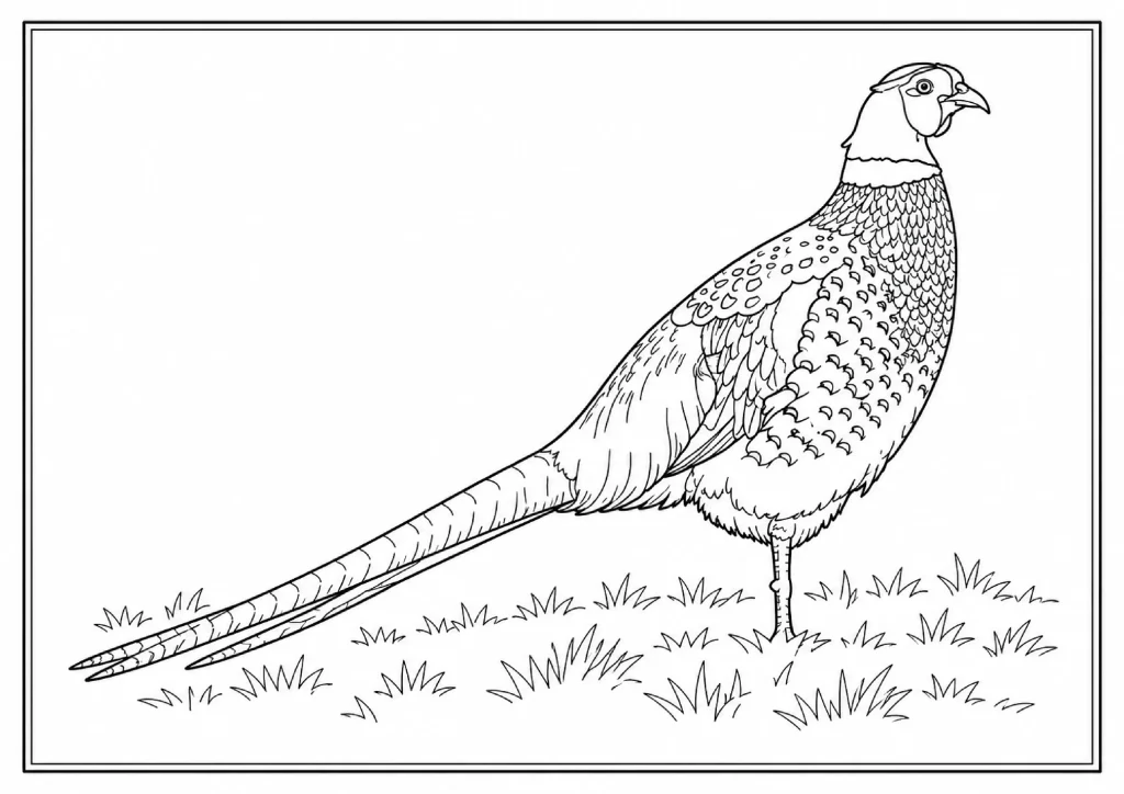 Common Pheasant Coloring Page coloring page