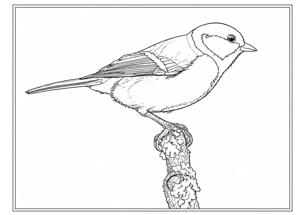 Great Tit Coloring Page coloring page