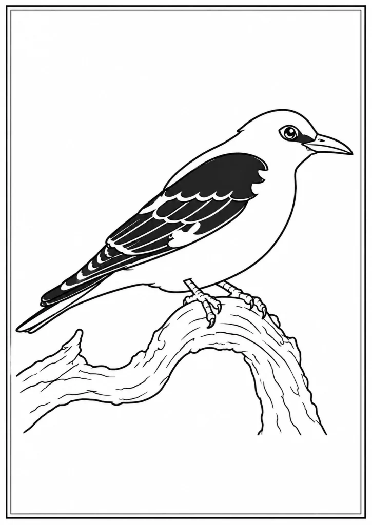Eurasian Golden Oriole Coloring Page coloring page